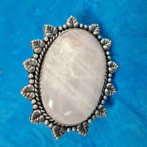 Large Rose Quartz ring